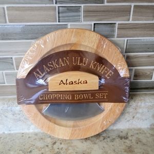 Alaskan Ulu Knife Chopping Bowl Set